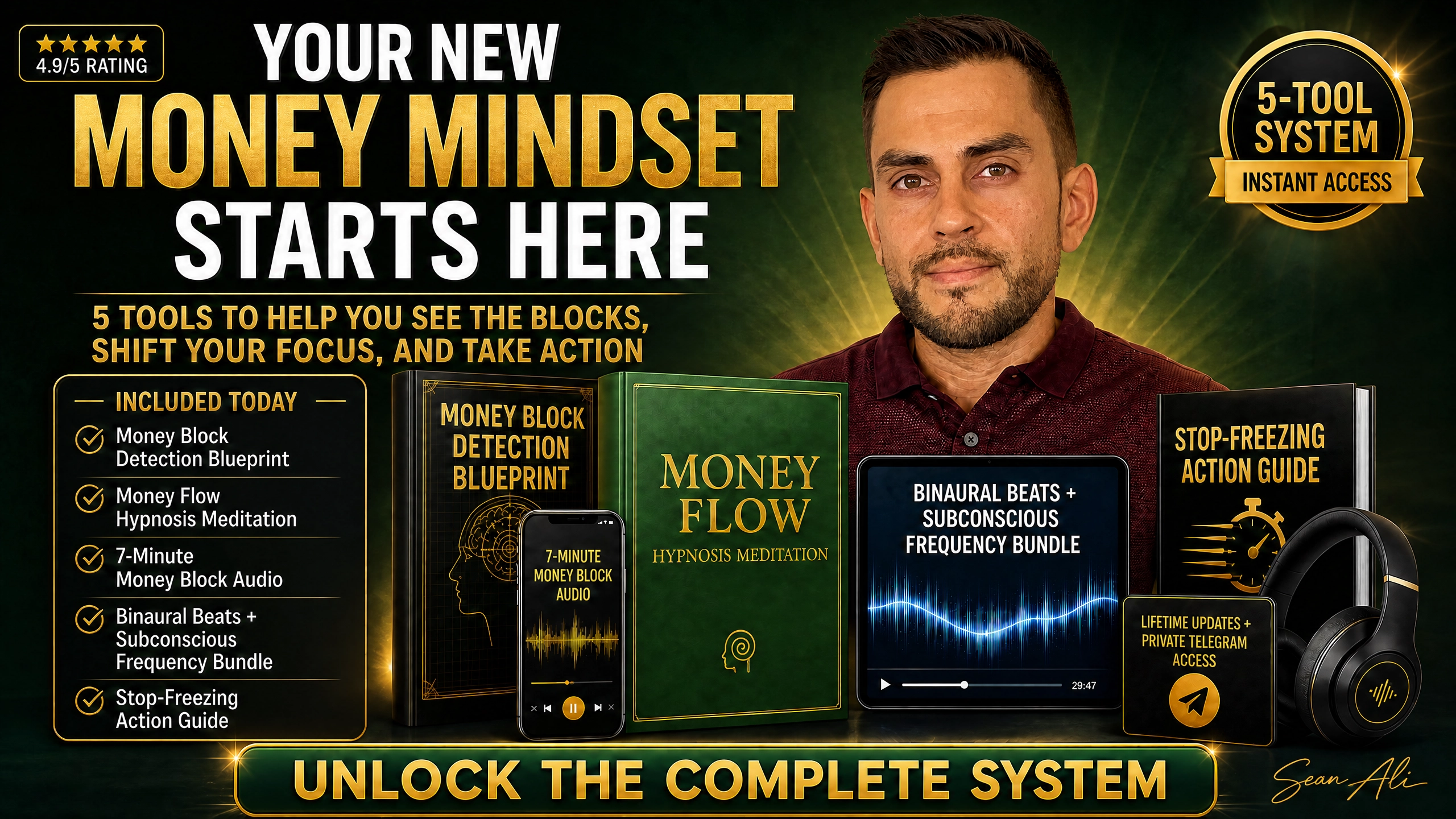 The complete Money Flow five-tool subconscious reprogramming system